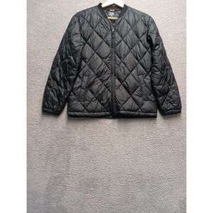 POLHAM Quilted Bomber Jacket Black Kids 160 (12-13Y) / Women XS Lightweight Zip